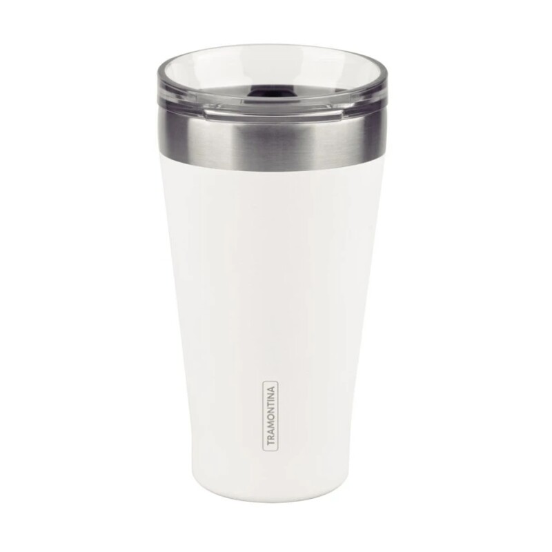 Vaso Térmico 550 ml de Acero Inoxidable con Tapa – Blanco EXATA VASO TERMICO BLANCO / ACERO C/TAPA INOX. 550 ML
