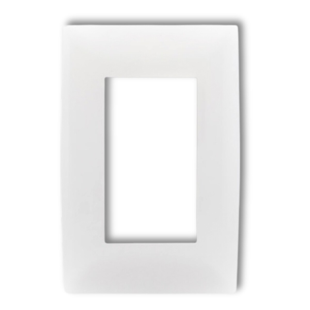 PLACA C/BASTIDOR 3 MODULOS ATENEA. BLANCO 