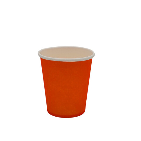 Vaso Liso Descartable de Carton x10Und Naranja