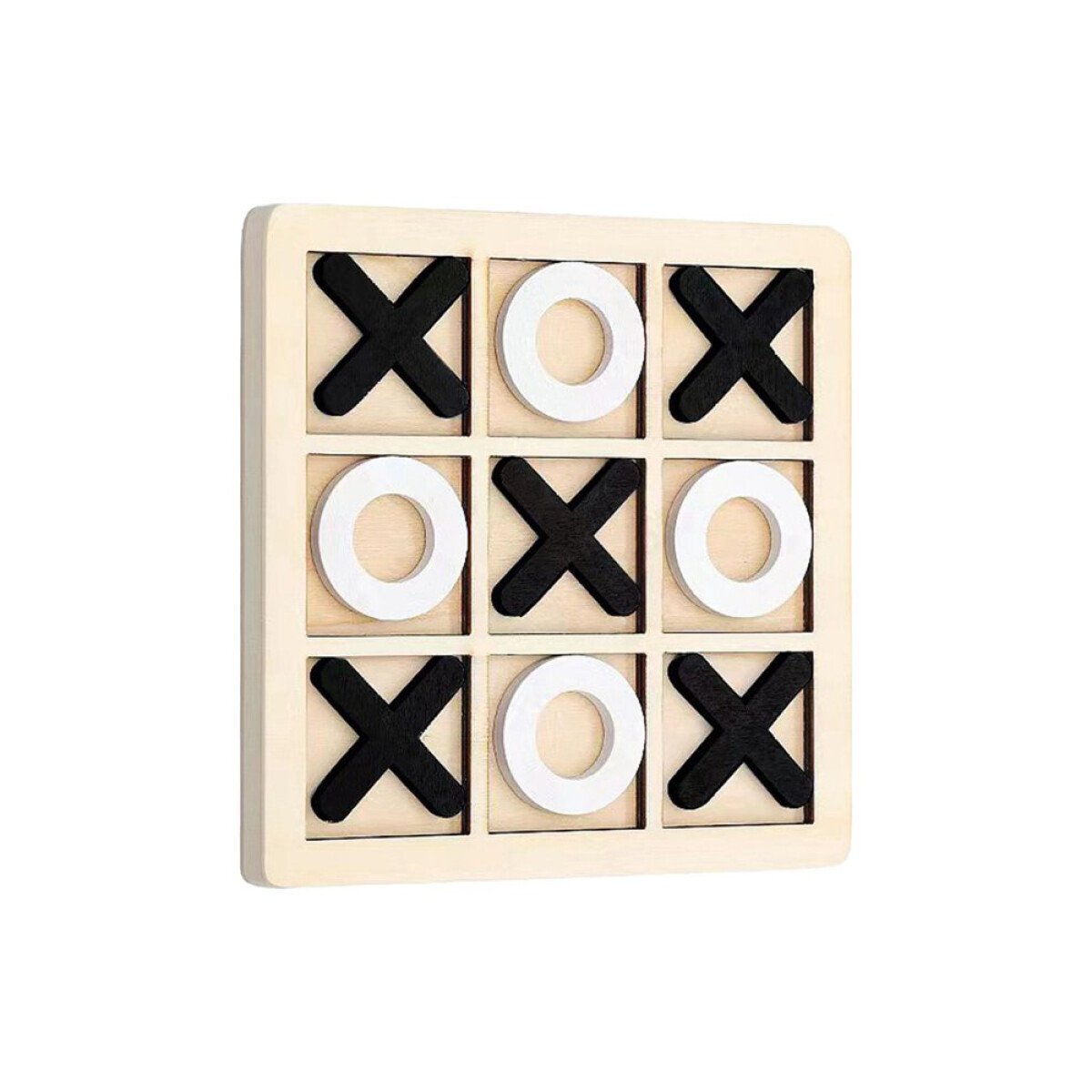 TaTeTi de Madera - Blanco y Negro 