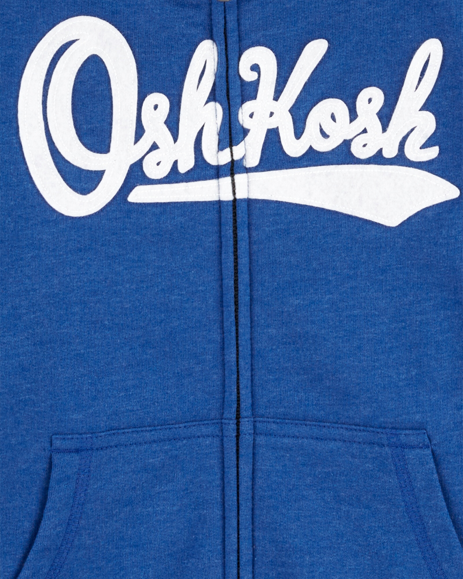 Campera de algodón, con capucha y logo, azul Campera de algodón, con capucha y logo, azul
