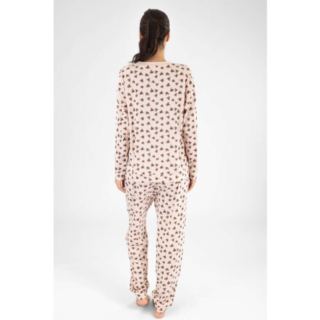 Pijama flor leopard Lila