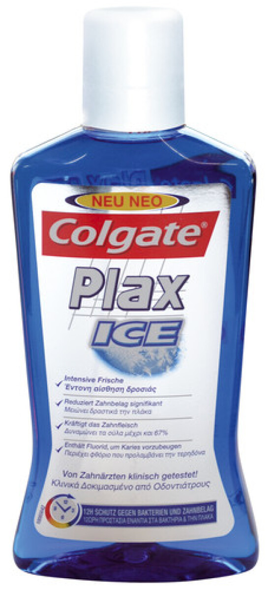 ENJUAGUE BUCAL COLGATE PLAX ICE AZUL 500 CC 