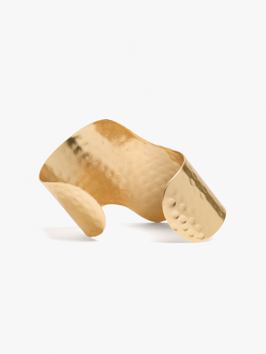 Pulsera Rígida Con Onda dorado