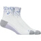 Medias Running Performance Run Sock Quarter Unisex Brilliant White/lilac Hint/bluebell