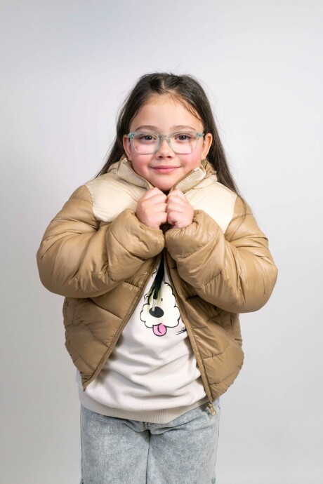 Campera Infantil con Capucha Beige
