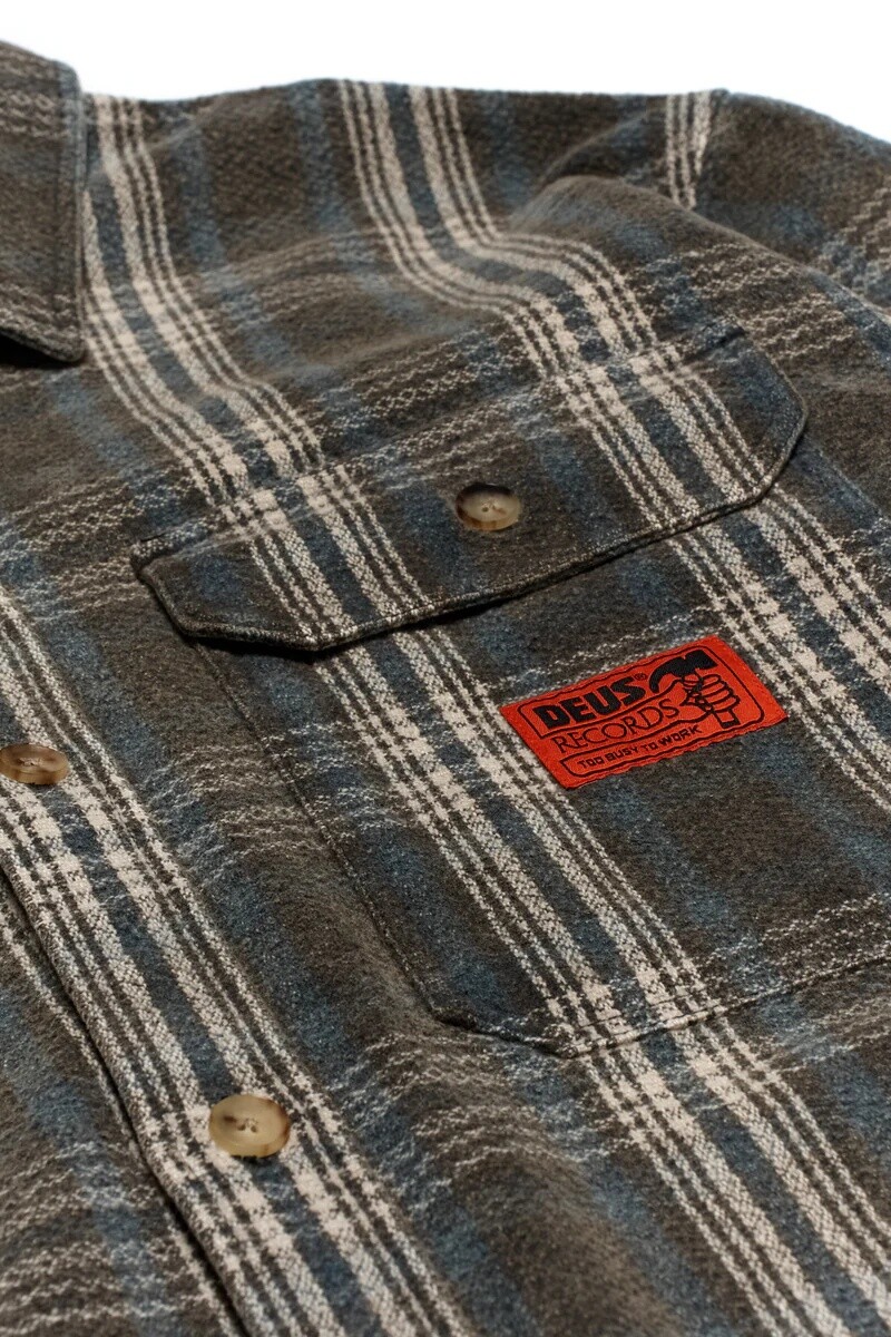Too Busy To Work Check Shirt Negro