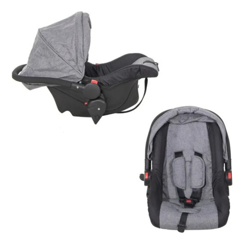 Coche De Paseo Para Bebe Travel System Color Gris Negro