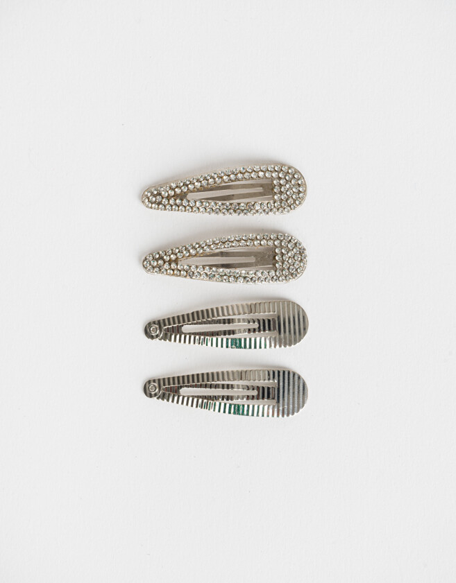 Hebillas Tic Tac Con strass Set De Hebillas Tic Tac - Combinacion Bicolor