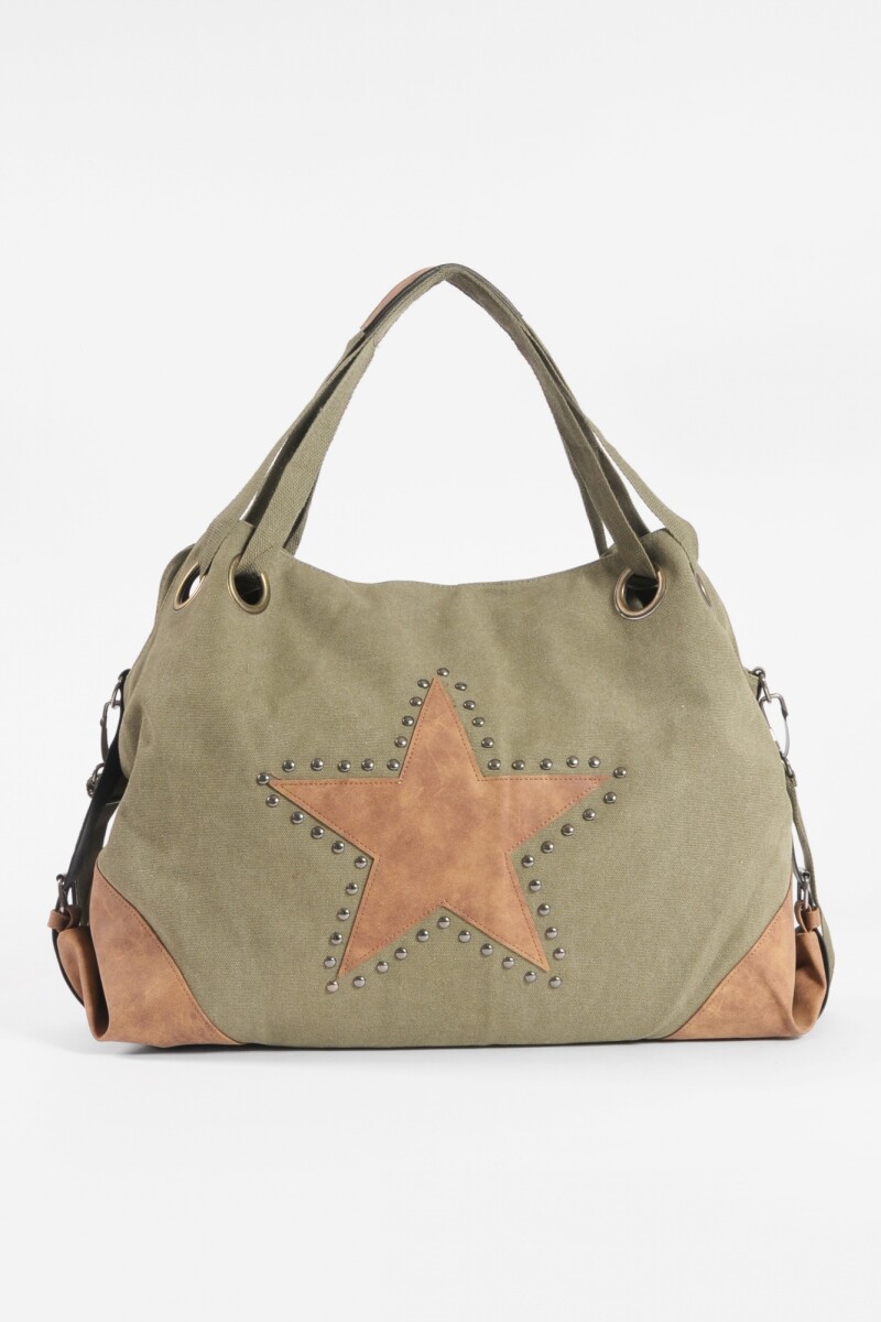 Bolso oversize canvas verde