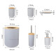 Set De Baño Juego De Accesorios Para Baño 6 Piezas Completo Color blanco