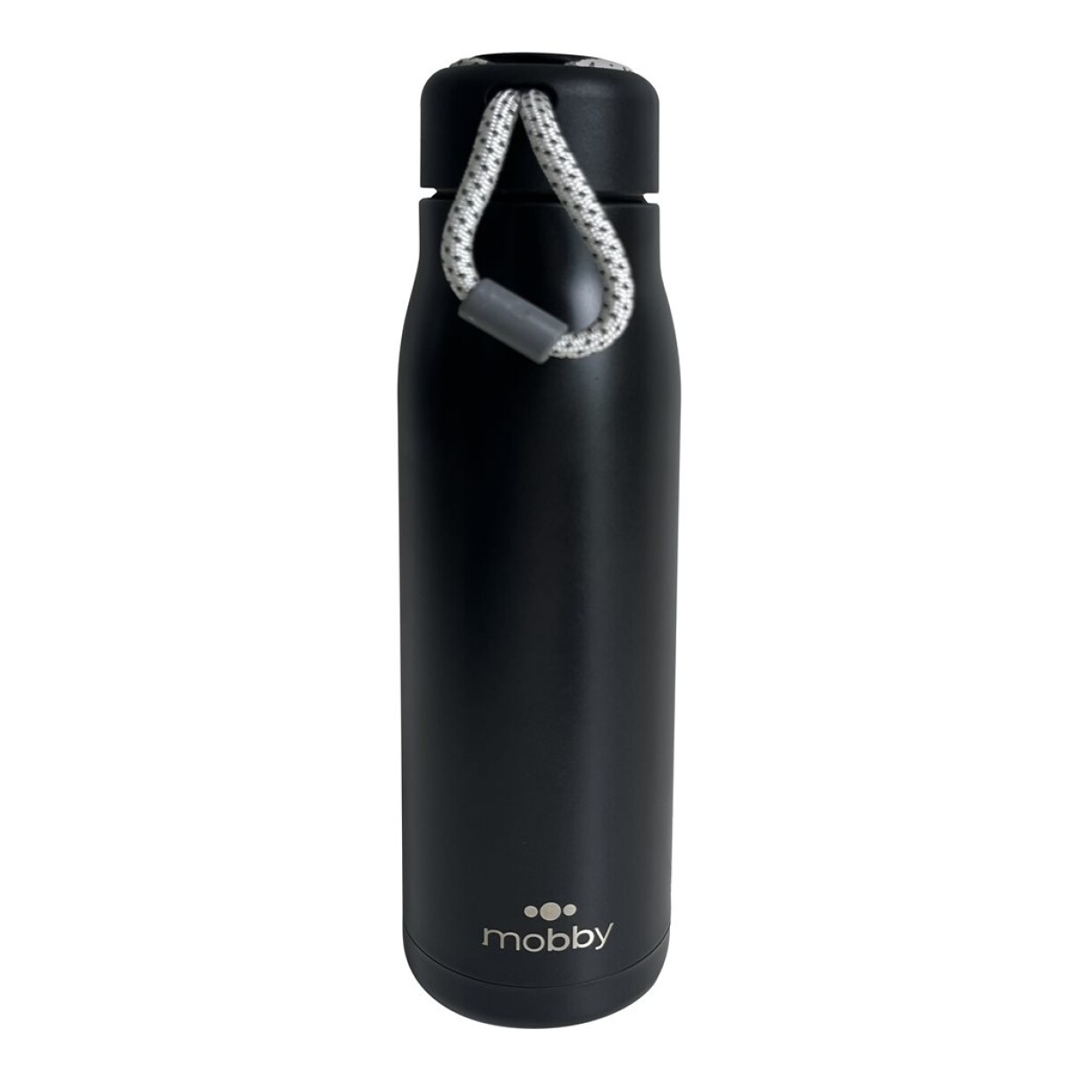 BOTELLA TERMICA D.PARED 550ML CUERDA NEGRO 