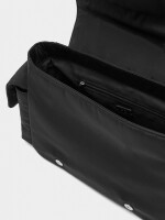 Bolso Bandolera De Nylon Con Solapa negro