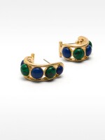 Aros Abiertos Con Piedras multicolor