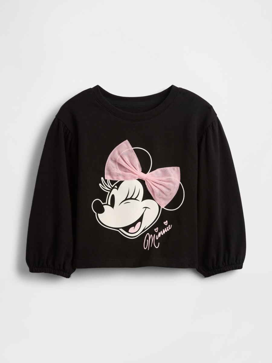 DIS BUBBLE SLV CHARACTER TEE - BLACK 