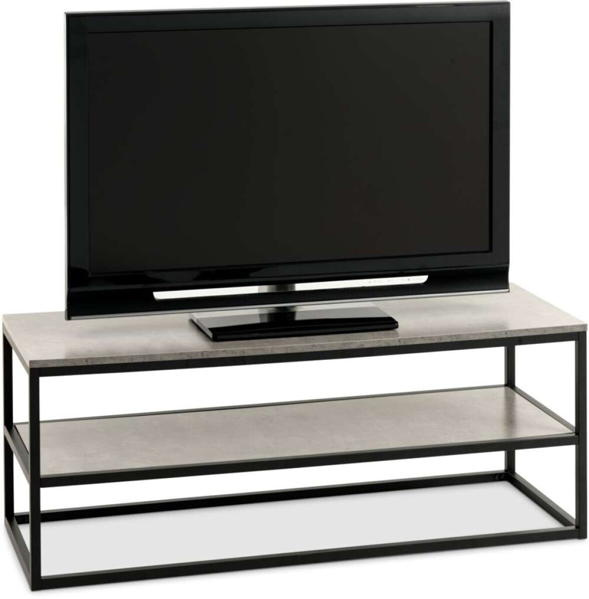 Mueble Tv Dokkedal 1 Estante - Hormigon/Negro 