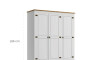 Ropero 3 Puertas 2 Cajones Madera - Linea Mexicana Blanco