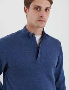 470416 SWEATER HARRY Azul Piedra Melange