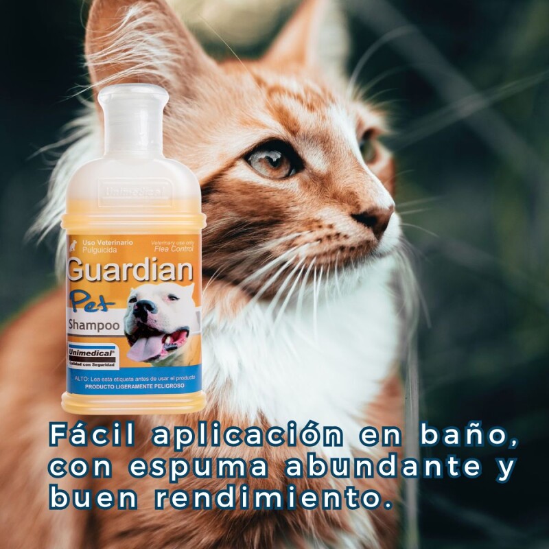 SHAMPOO GUARDIAN PET PARA PERROS Y GATOS PULGUICIDA Y PIOJICIDA 200 ML SHAMPOO GUARDIAN PET PARA PERROS Y GATOS PULGUICIDA Y PIOJICIDA 200 ML