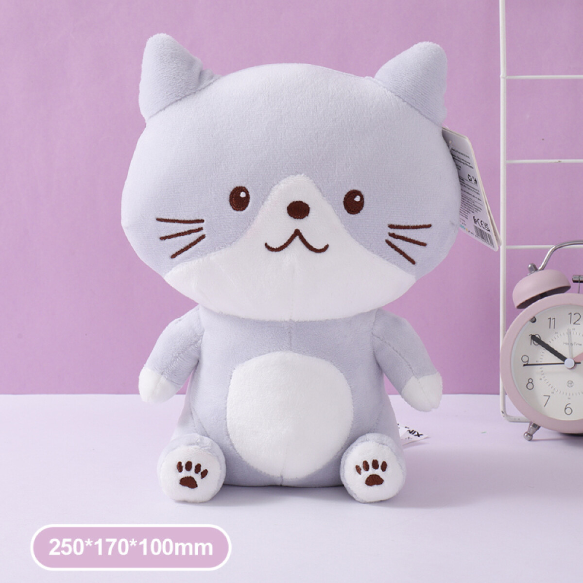 Gatito De Peluche Sentado - Bicolor - 25cm 