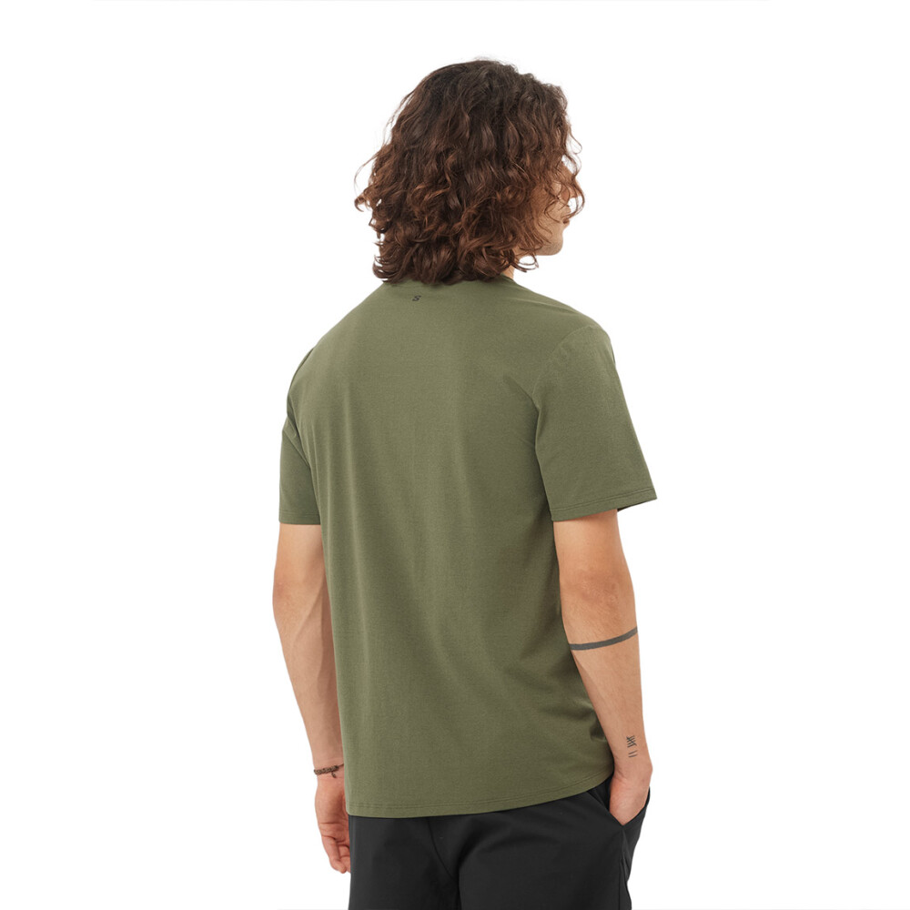 Salomon Remera manga corta Trackline SS tee M para Hombre - Verde Verde