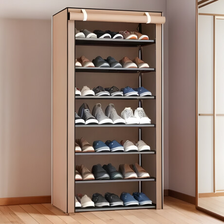 Zapatera de tela MARRON CLARO