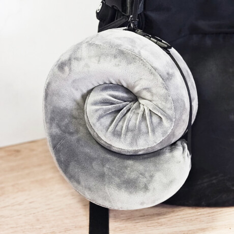 Almohada de viaje huellita gato rosa Gris