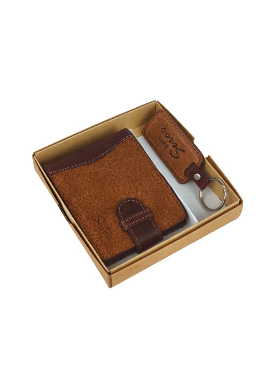Set de billetra y llavero - oxido 