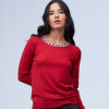 Buzo Aplique Brillos ROJO