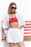 Short texture blanco