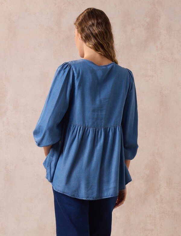 Blusa Tencel Det Crochet JEAN