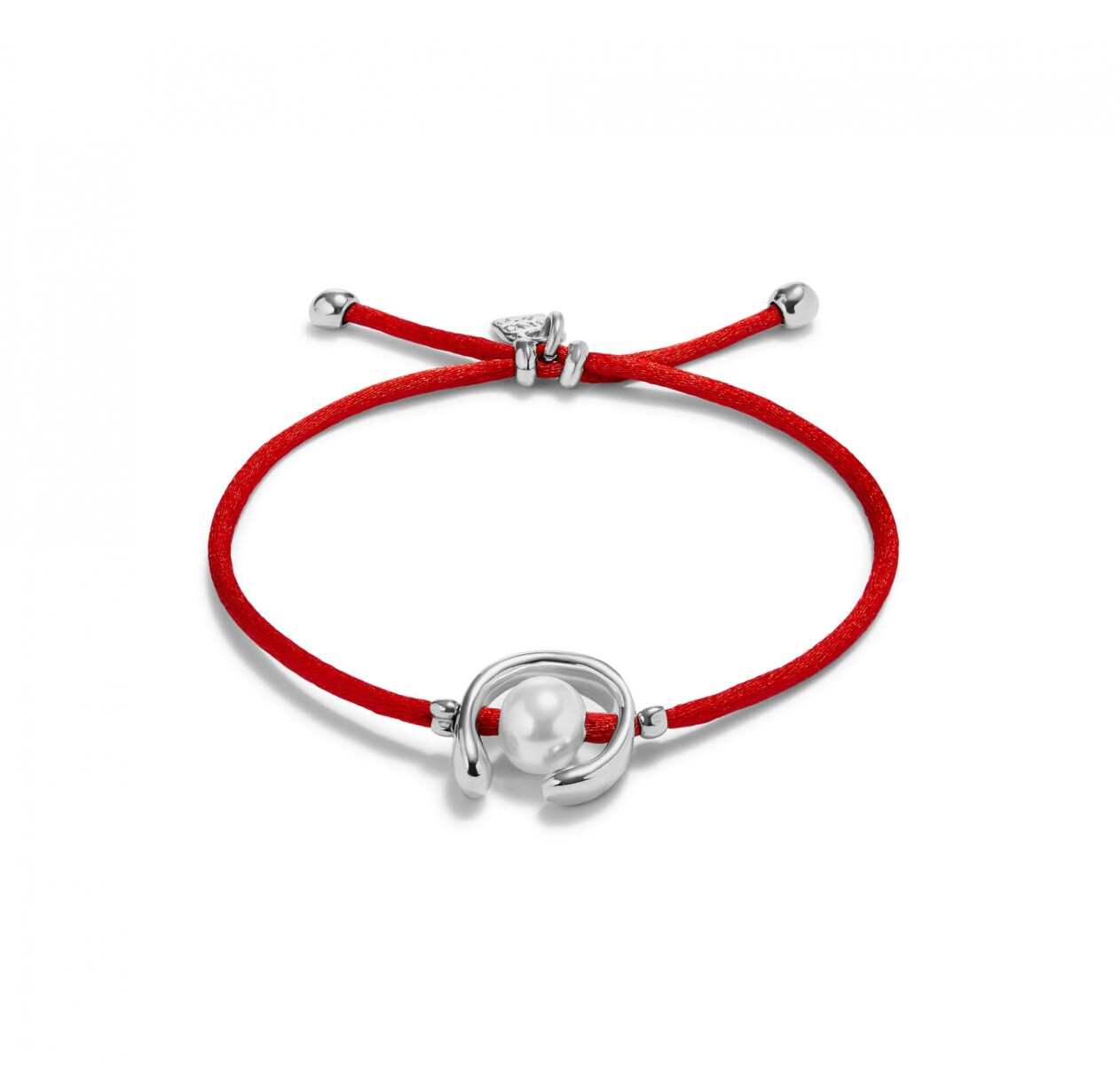 PULSERA DE HILO ROJO CON PERLA SHELL FORNITURA BAÑADA EN PLATA DE LEY. - Pulsera 