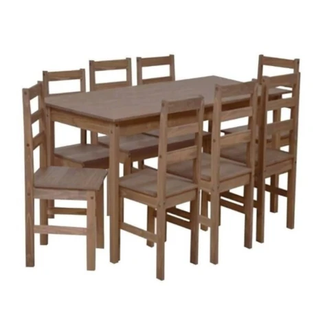 Juego Comedor 8 Sillas Red Nogal Cera Juego Comedor 8 Sillas Red Nogal Cera