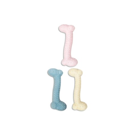 JUGUETE PARA MASCOTA HUESO DE SILICONA MULTICOLOR