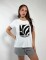 Remera estampada con brillos Brenda Blanco