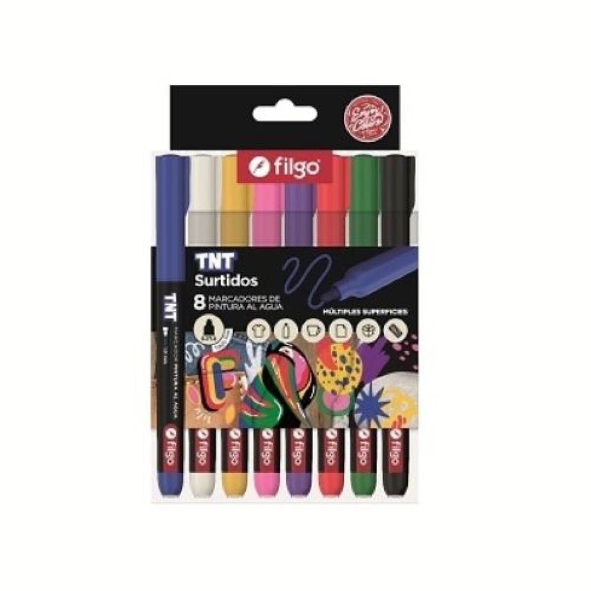 Filgo marcador acrilico TNT 3.0- estuche 8 surtido - Filgo Marcador Acrilico Tnt 3.0- Estuche 8 Surtido 