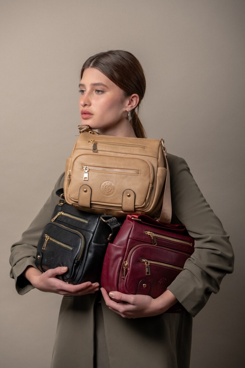 Bandolera varios cierres Negro