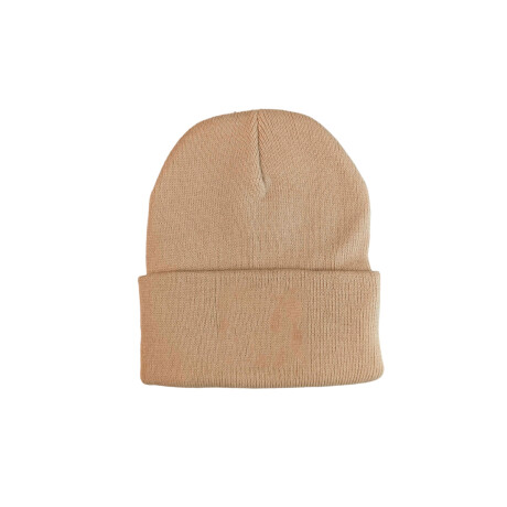 Gorro De Lana Liso Beige