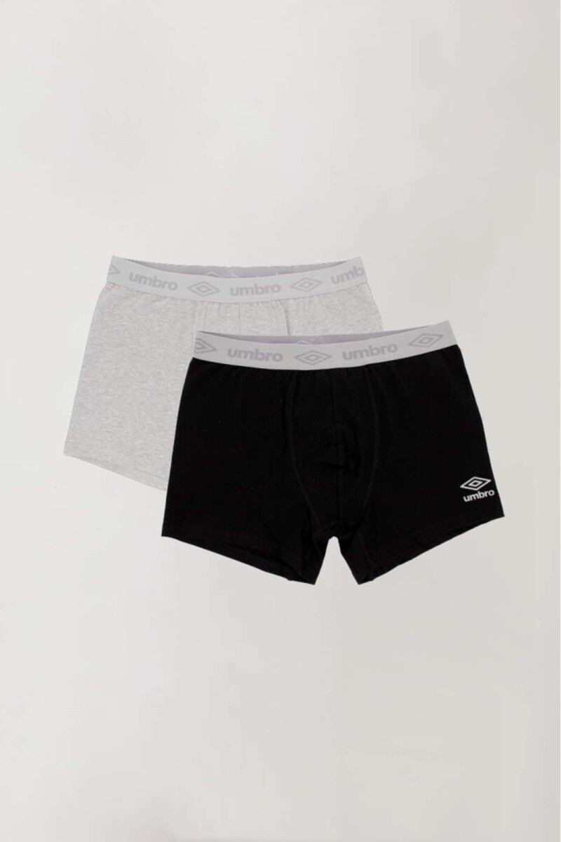 Pack x 2 boxer umbro algodón lycra - Negro 