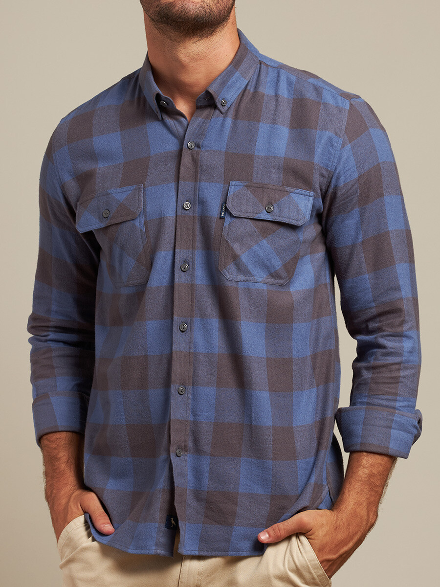 CAMISA JENA POLANCO - Azul / Gris 