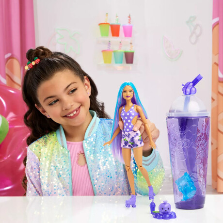 Muñeca Barbie Pop Reveal + Vaso Con Accesorios Violeta