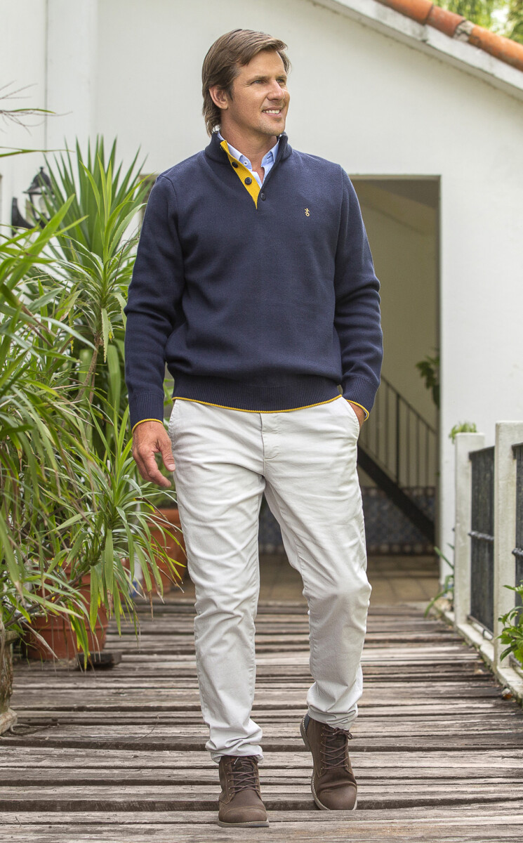 Buzo Regata Premium - Azul con amarillo 