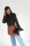 Rombos Cluch Negro / Chocolate