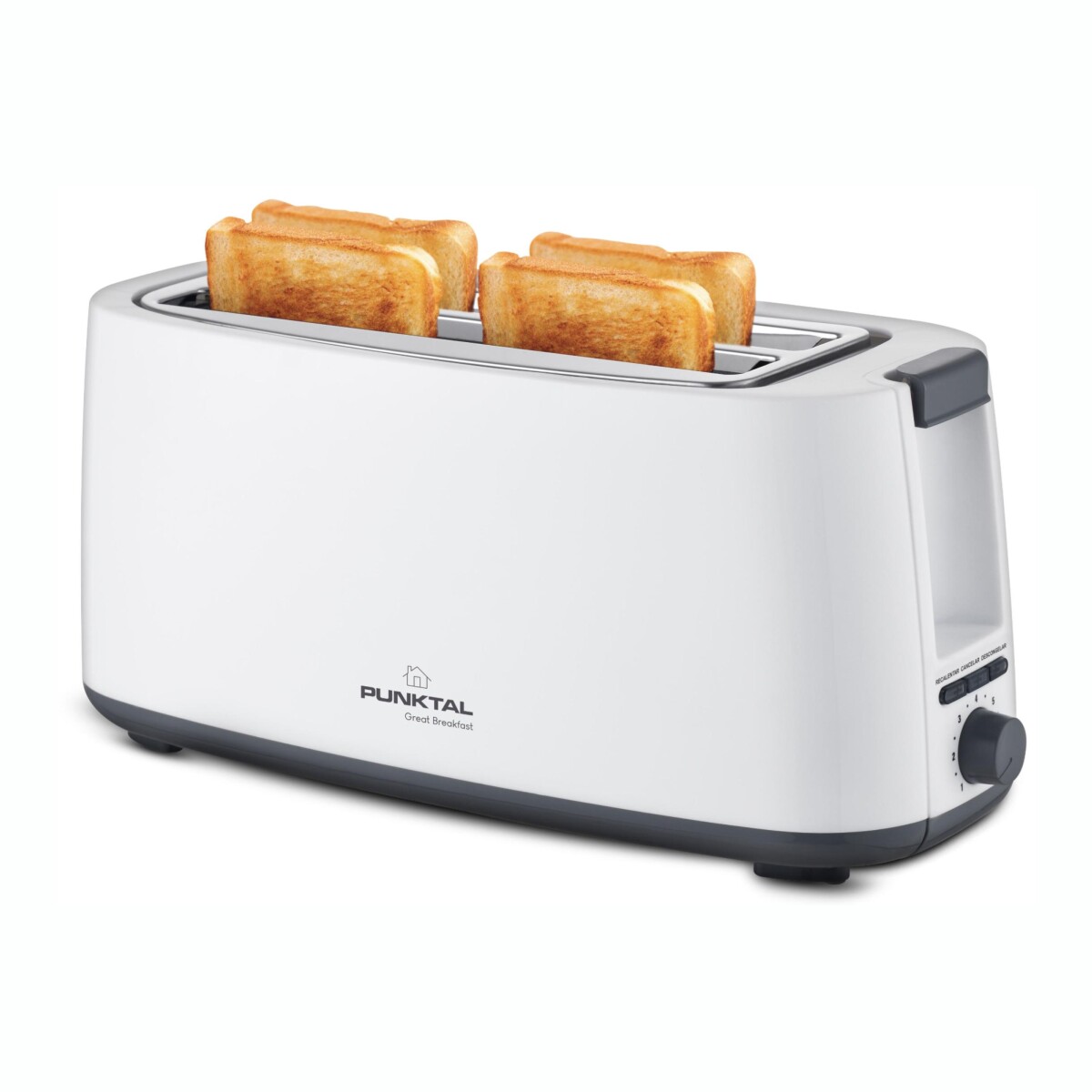 Tostadora PUNKTAL PK-T804 1400W Capacidad Cuatro Panes 7 Niveles 