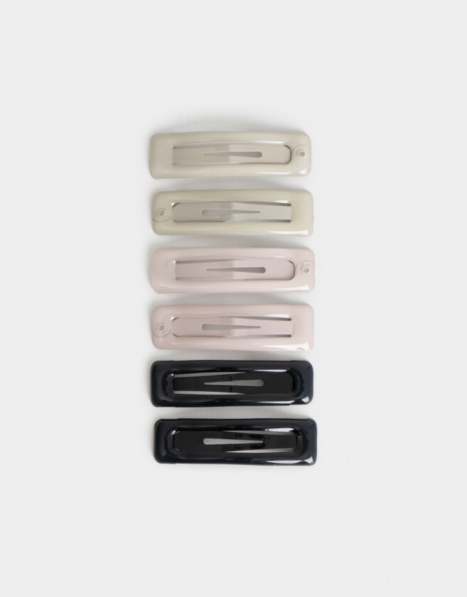 Hebillas Tic Tac Set por 6 Set De Hebillas Tic Tac - Combinacion Tricolor