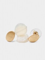 Pendientes Cortos Con Piedras verde