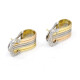 Caravanas En Oro 18K De 3 Tonos Con Brillantes Caravanas En Oro 18K De 3 Tonos Con Brillantes