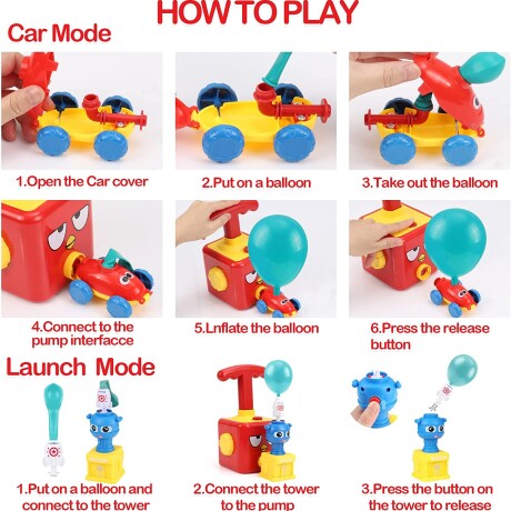 Lanzador de Autos con Globo Power Balloon AMARILLO