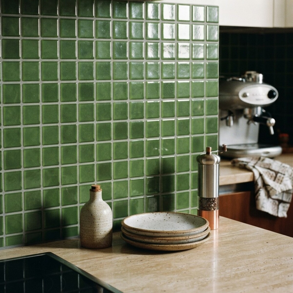 Azulejos adhesivos para cocina baño diseño mosaico - Verde 