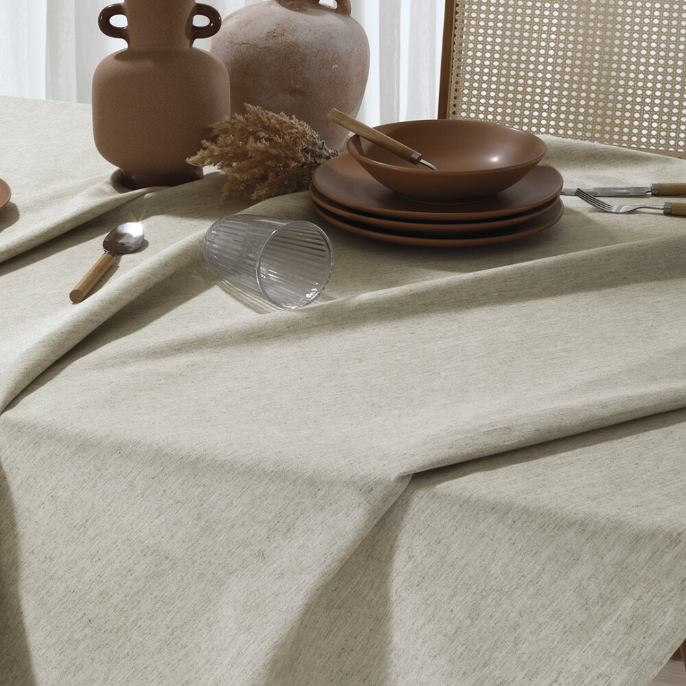 Mantel Dohler Clean - 160x220 - Lino Liso Beige Mantel Dohler Clean - 160x220 - Lino Liso Beige